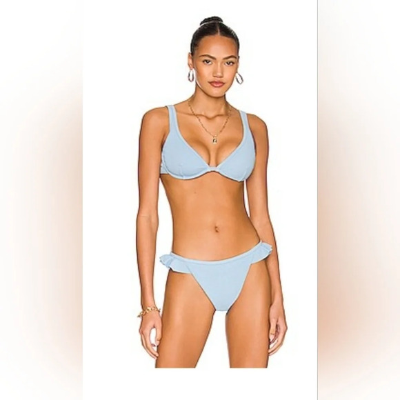 MinkPink Spero Bikini in Cornflower Blue - Picture 1 of 11